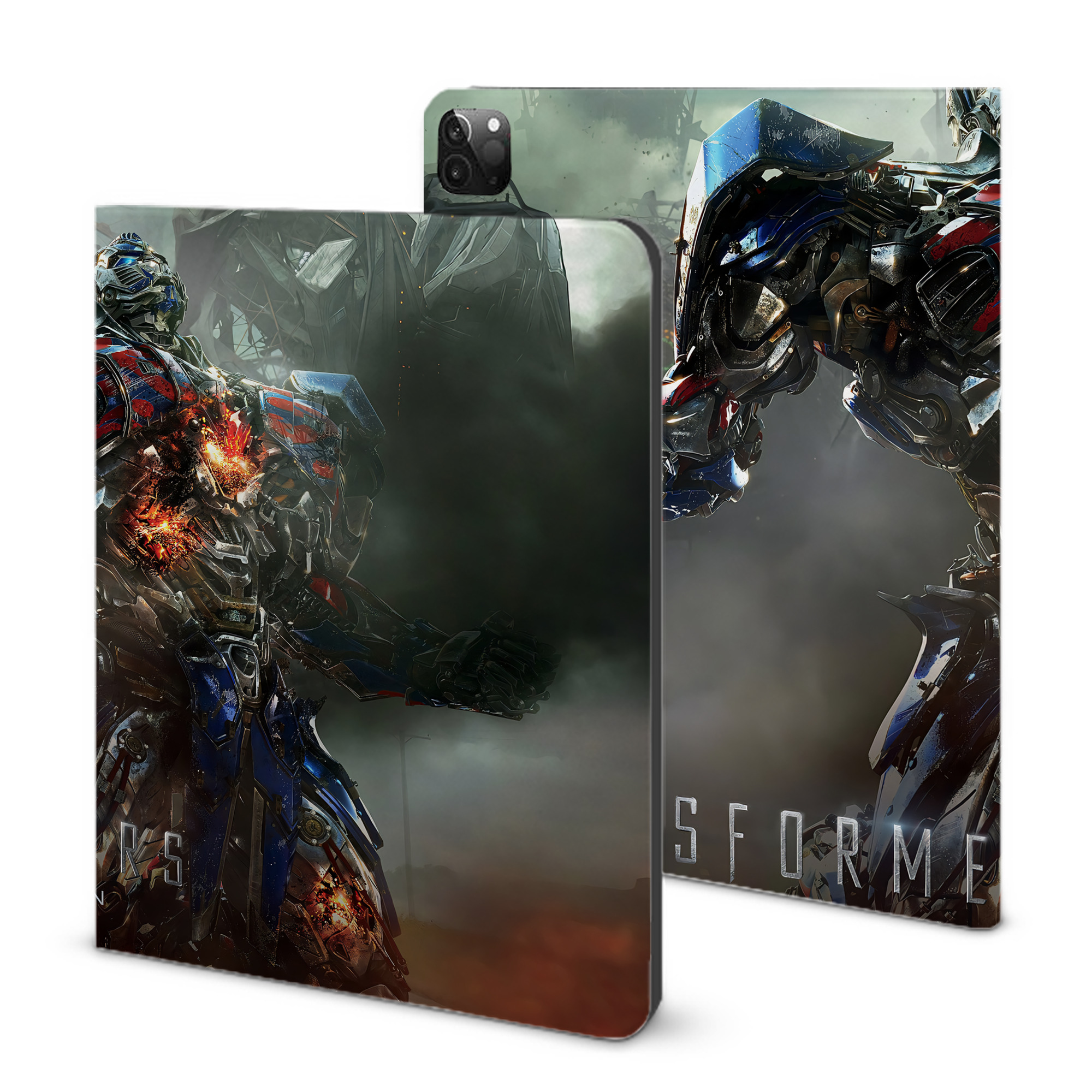（画像用） Transformers トランスフォーマー IPadケース ペンホルダー付き ブックスタイルデザイン